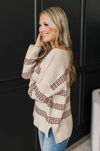 Isabella™ - Elegant Randig Tröja