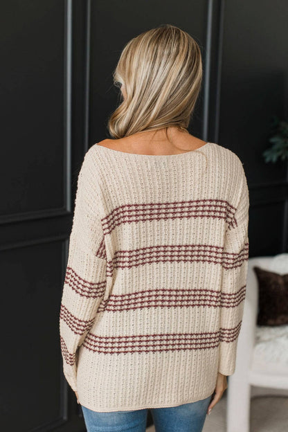 Isabella™ - Elegant Randig Tröja