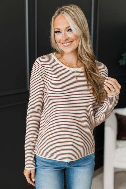 Nina™ - Klassisk Randig Tröja