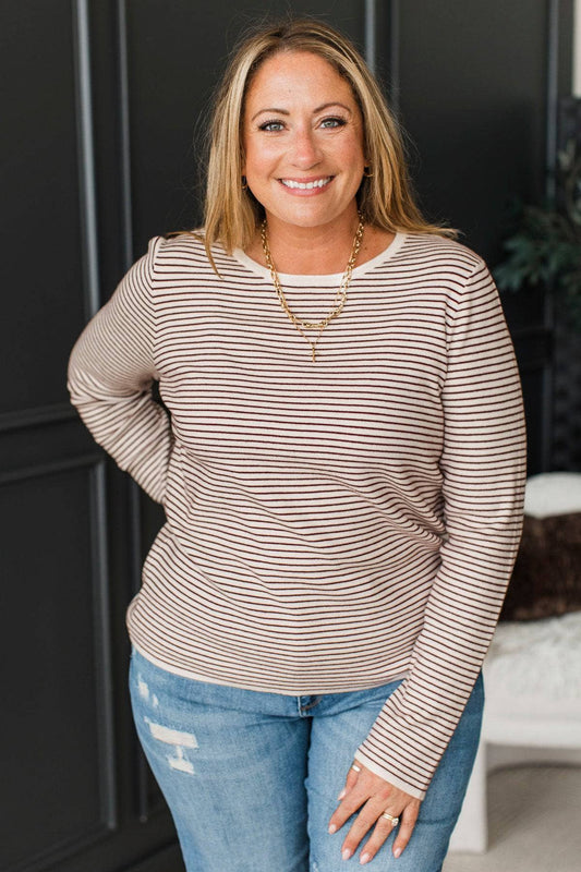 Nina™ - Klassisk Randig Tröja