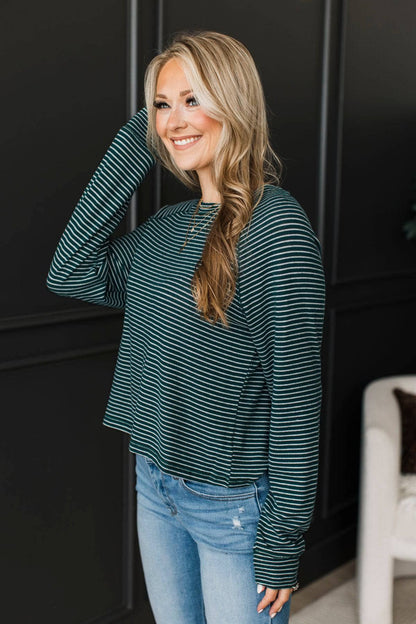 Alma™ - Långärmad Randig Topp