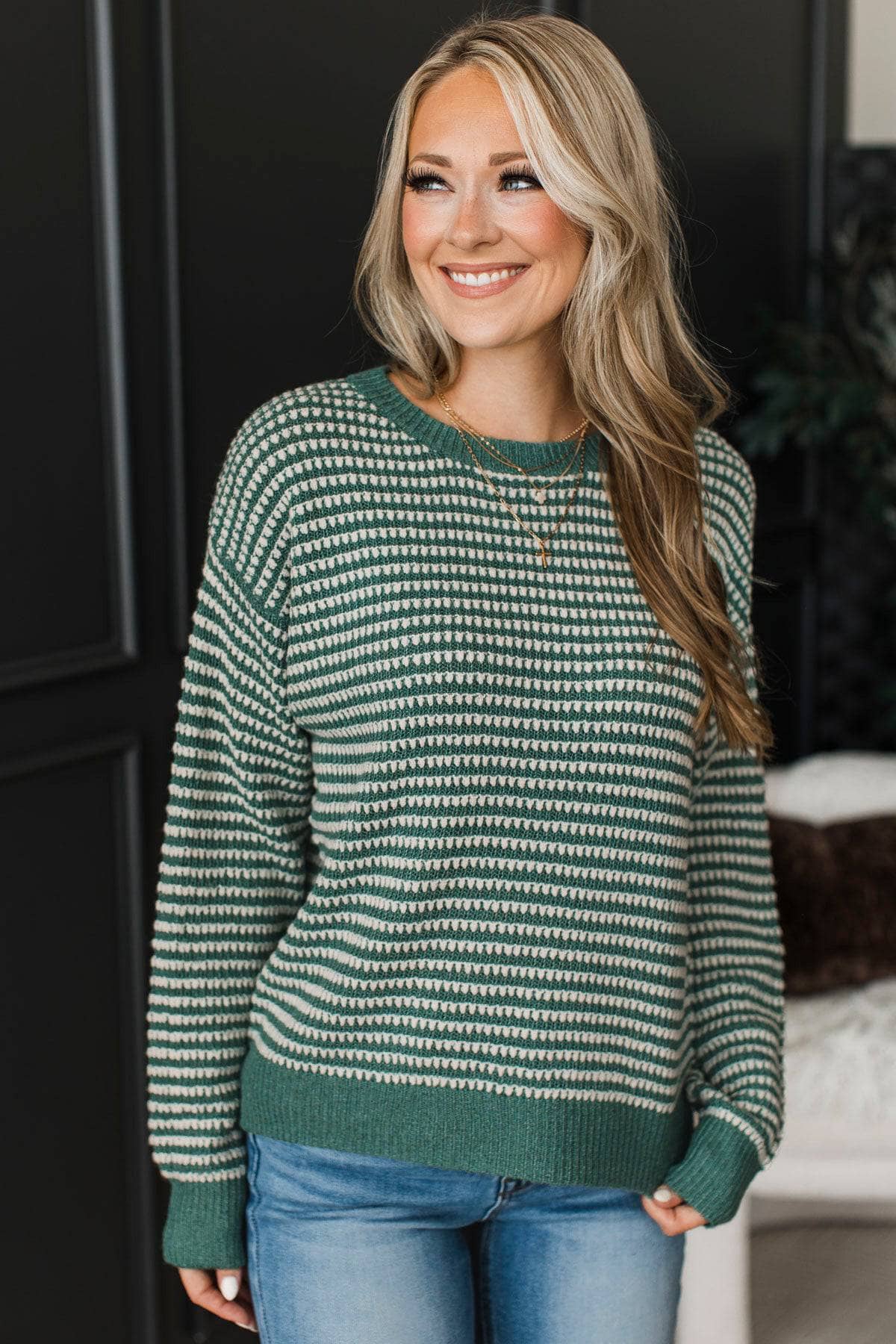 Linnea™ - Vaffelstickad Tröja