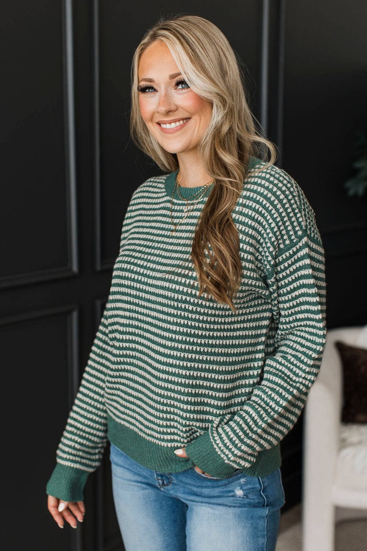 Linnea™ - Vaffelstickad Tröja