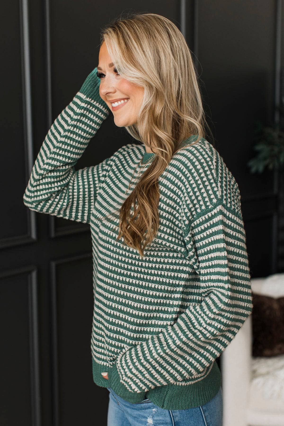 Linnea™ - Vaffelstickad Tröja