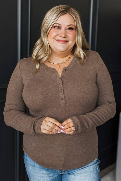 Nora™ - Långärmad Henley Topp