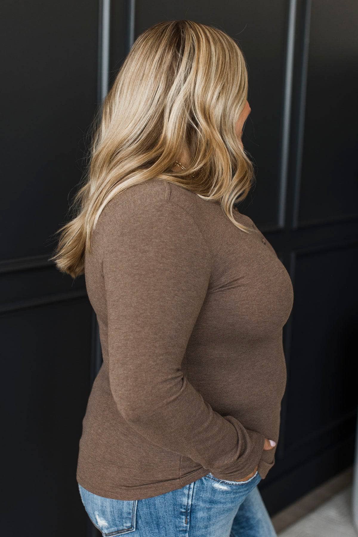 Nora™ - Långärmad Henley Topp