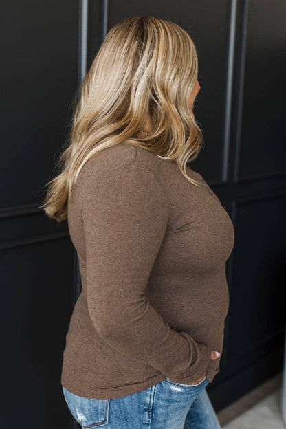 Nora™ - Långärmad Henley Topp