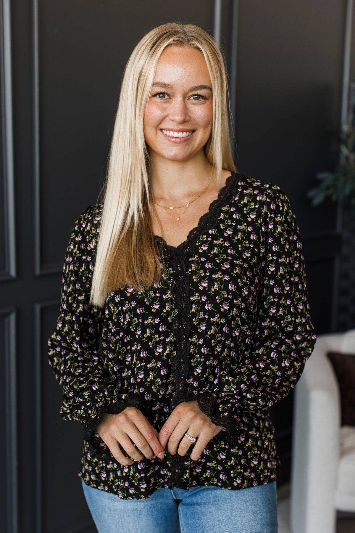 Clara™ - Självsäker Blommig Blus