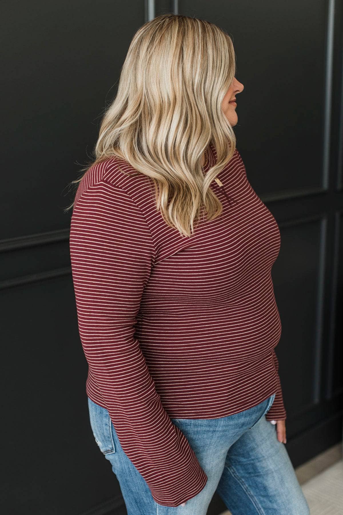 Signe™ - Långärmad Randig Topp