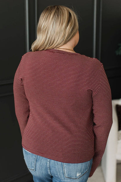 Signe™ - Långärmad Randig Topp