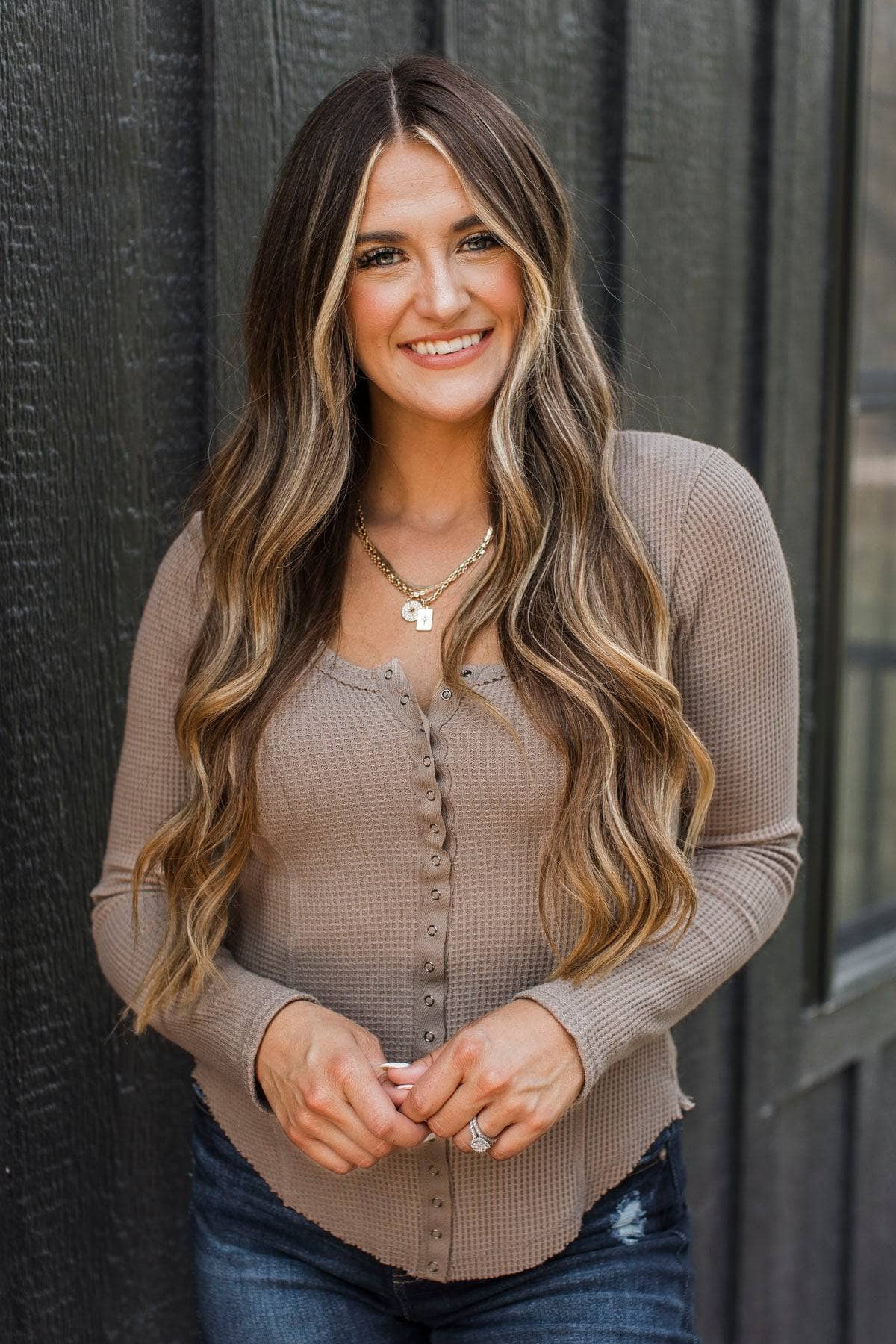 Sofia™ - Långärmad Vaffeltröja