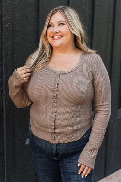 Sofia™ - Långärmad Vaffeltröja