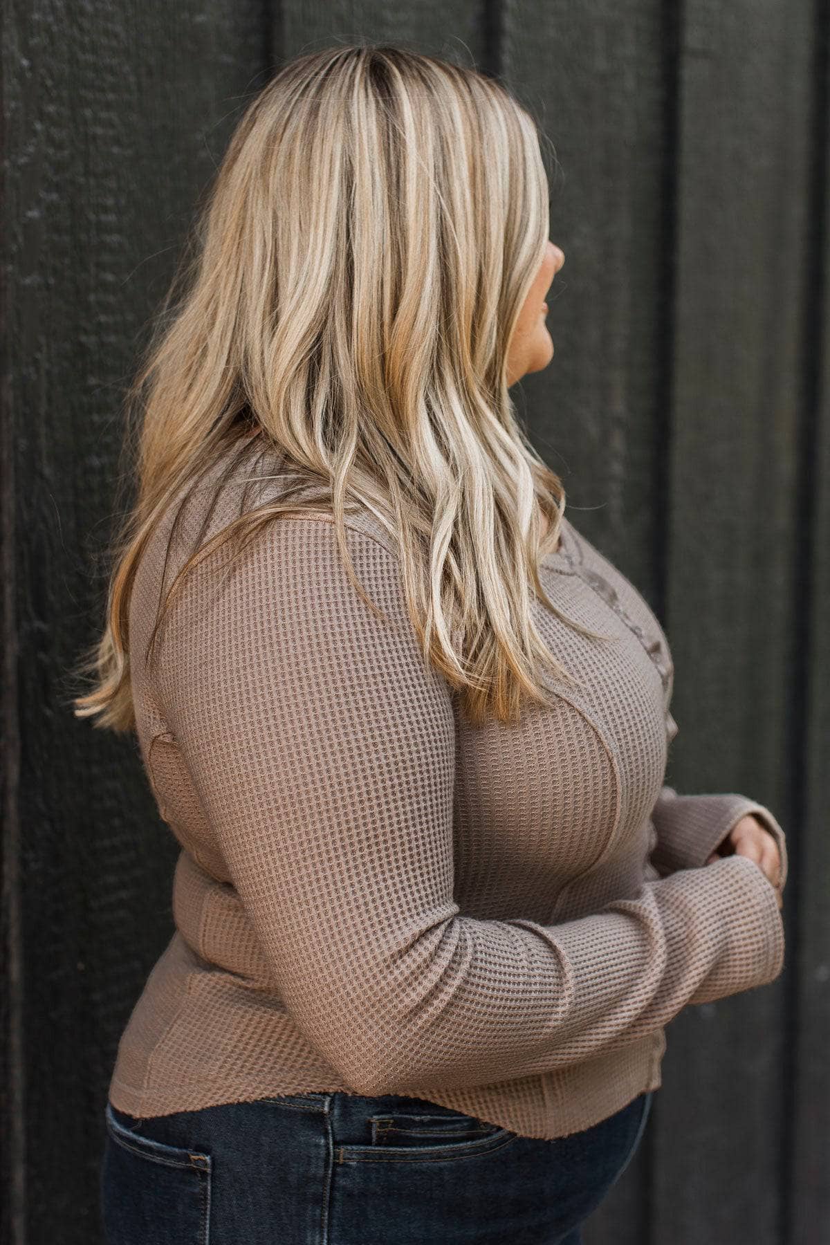 Sofia™ - Långärmad Vaffeltröja