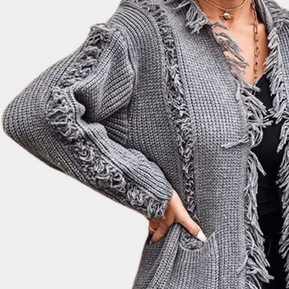 Raquela™ - Trendig Lång Stickad Cardigan