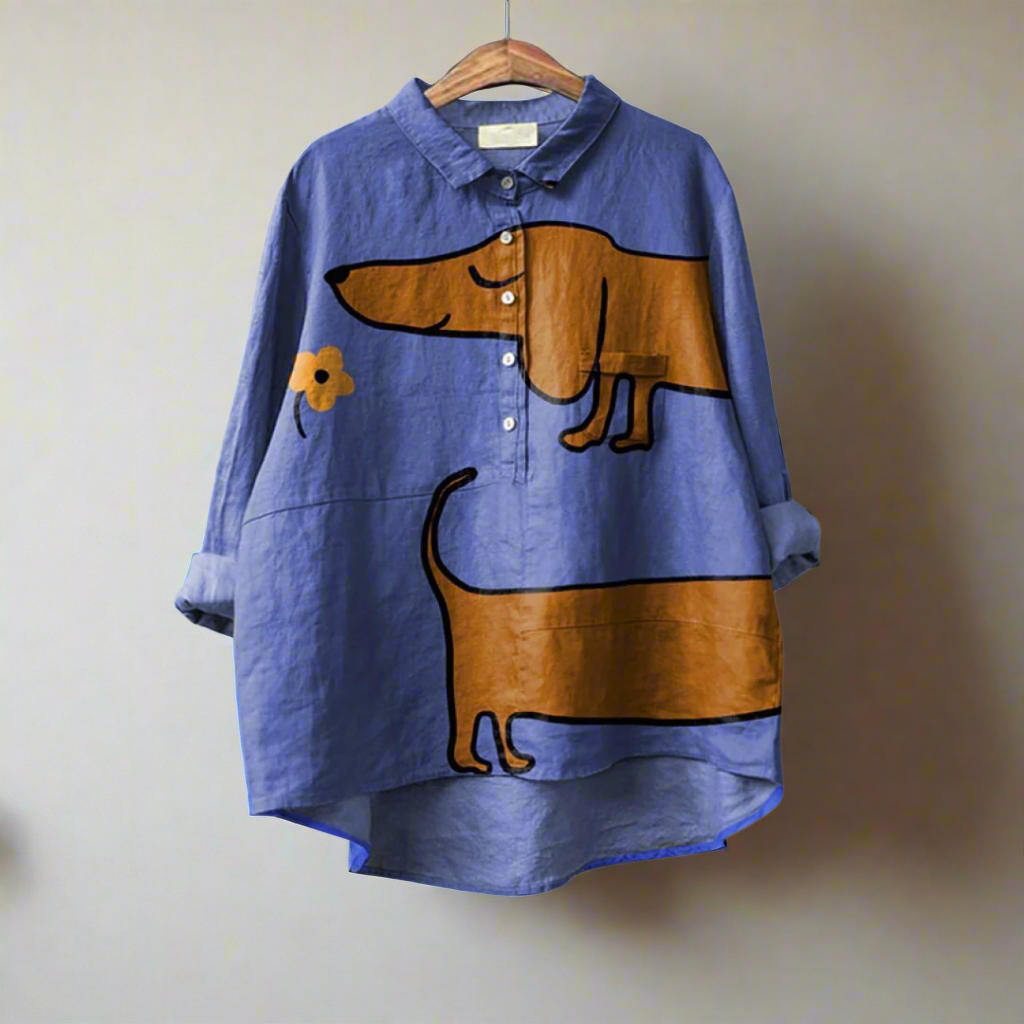 Leviana™ - Damen Hundeprint Hemd