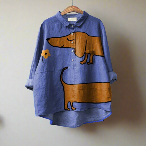 Leviana™ - Damen Hundeprint Hemd