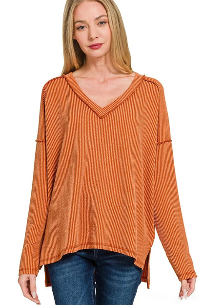 Abele™ - Ribbad Långärmad Tröja