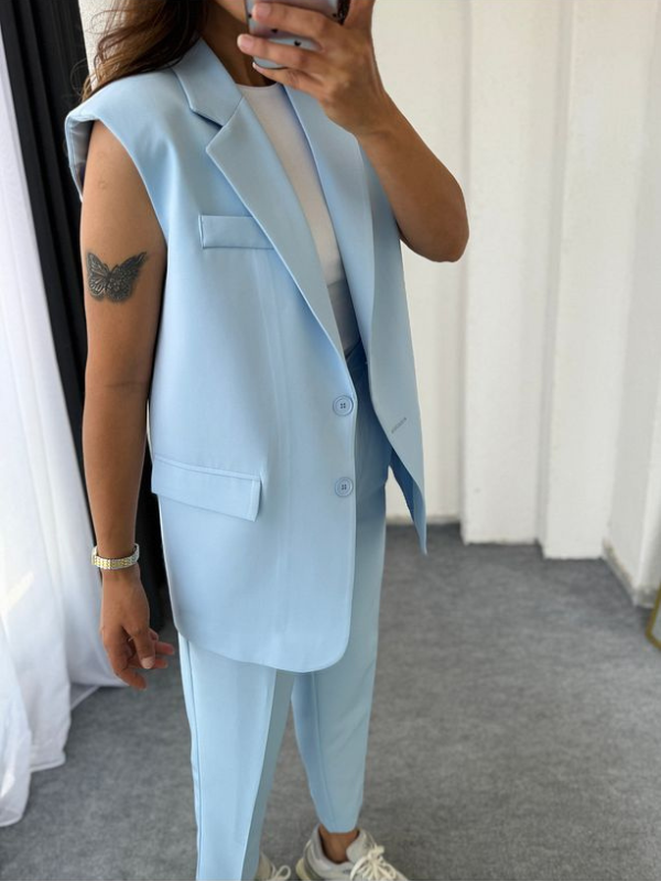 Lorena™ - Ärmlös Blazer Byxset