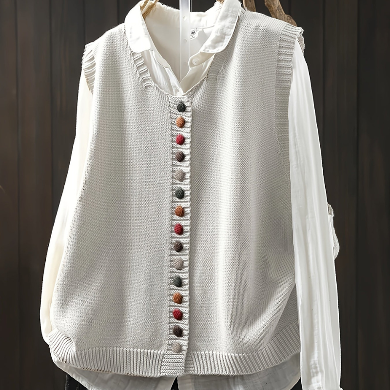 Dione™ - Ärmlös Stickad Väst