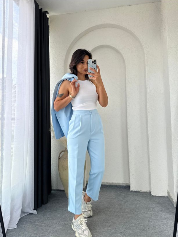 Lorena™ - Ärmlös Blazer Byxset