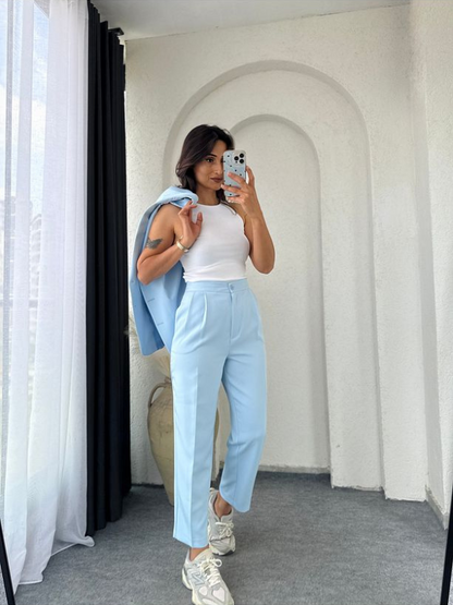 Lorena™ - Ärmlös Blazer Byxset