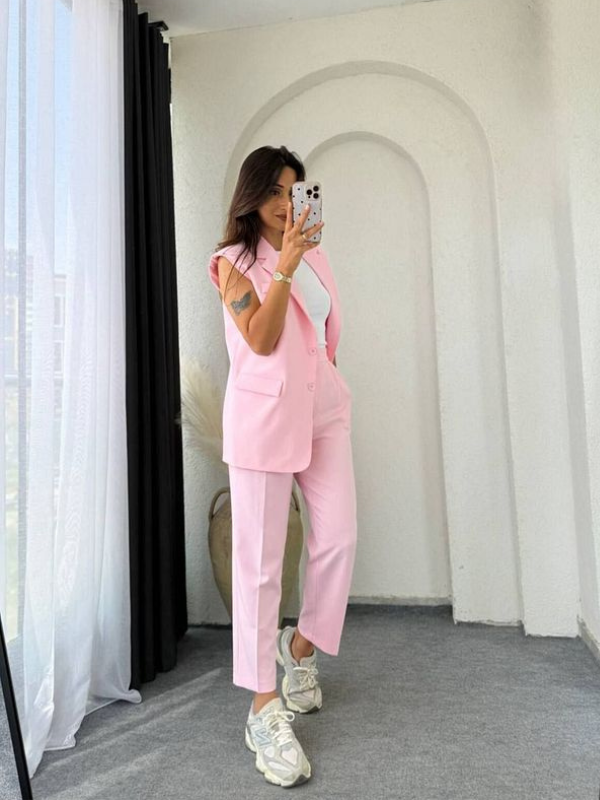 Lorena™ - Ärmlös Blazer Byxset