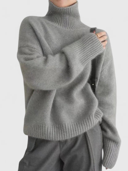 Althea™ - Elegant Tröja med Hög Krage