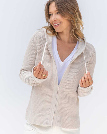 Clara™ - Bomulls Hoodie i Fiskarstil