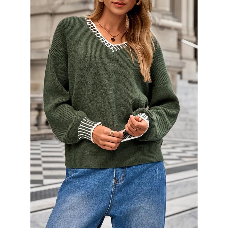 Marisol™ - V-ringad Långärmad Tröja