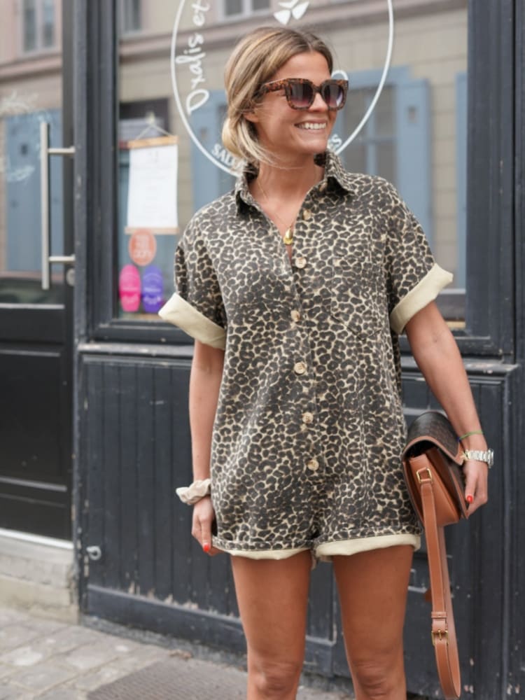 Nona™ – Leopardmönstrad Romper