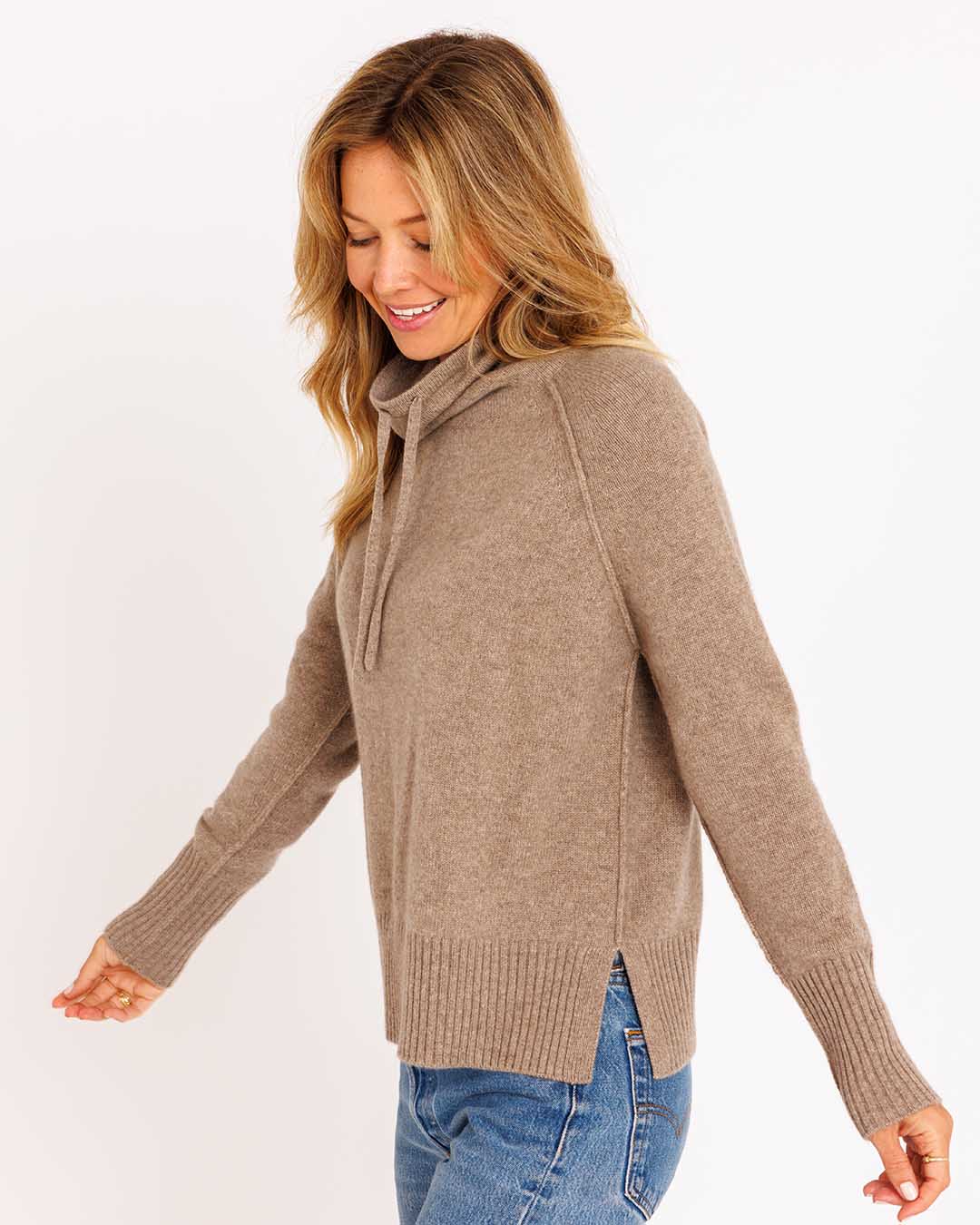 Elena™ - Kashmirtröja med Dragsko