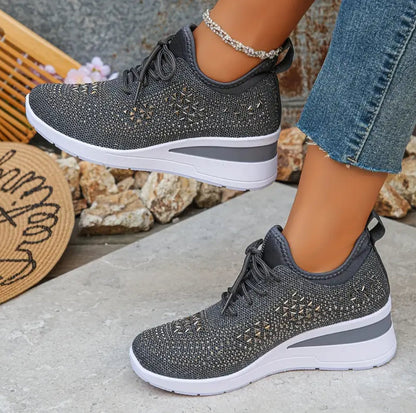 Jane™ – Damens Snörade Sneakers med Tjock Sula