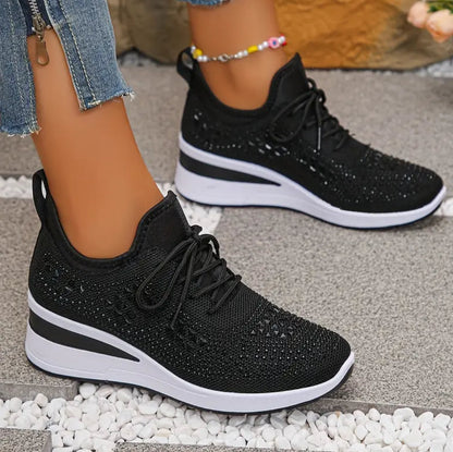 Jane™ – Damens Snörade Sneakers med Tjock Sula