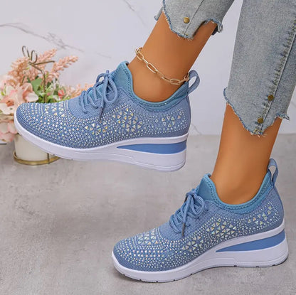 Jane™ – Damens Snörade Sneakers med Tjock Sula