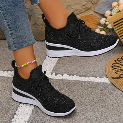 Jane™ – Damens Snörade Sneakers med Tjock Sula