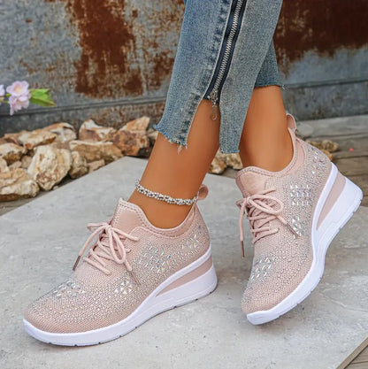 Jane™ – Damens Snörade Sneakers med Tjock Sula