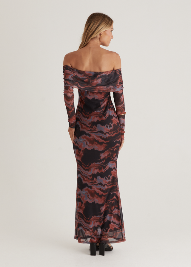 Sheena™ - Axelbandslös Maxiklänning med Nät för Dam