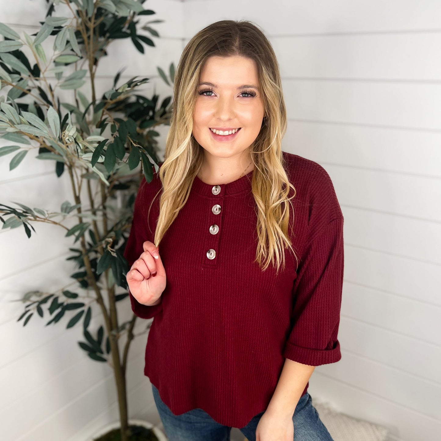 Bella™ - Stickad Ärmtopp