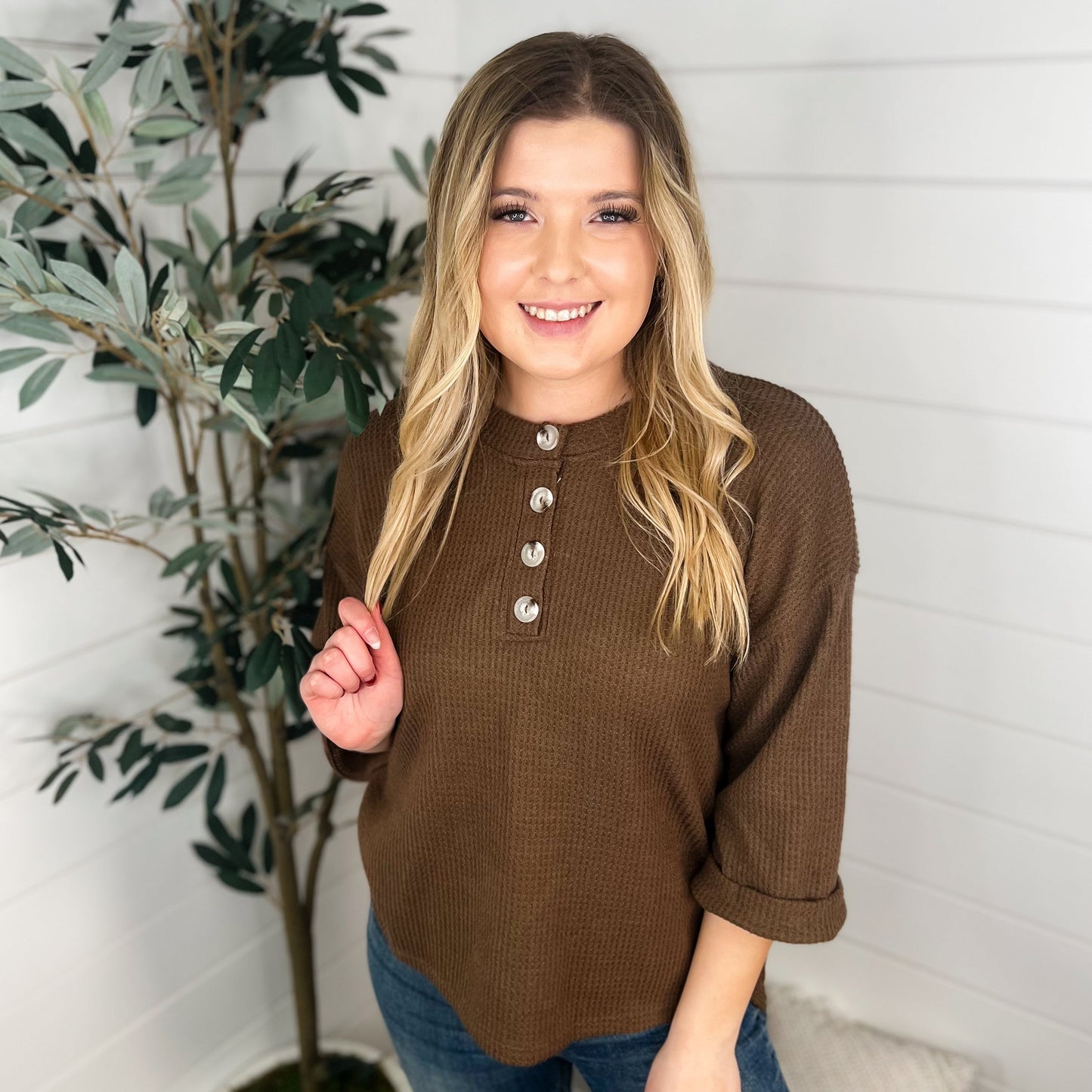 Bella™ - Stickad Ärmtopp