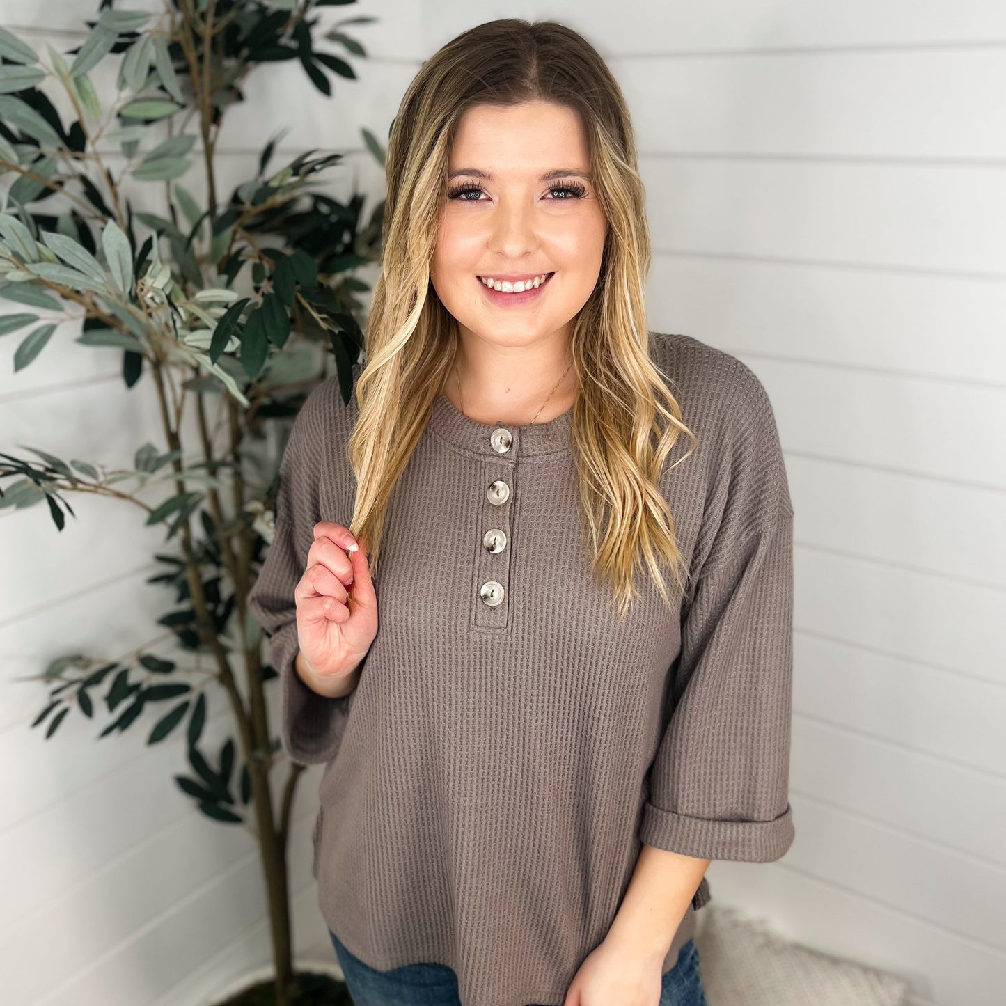 Bella™ - Stickad Ärmtopp