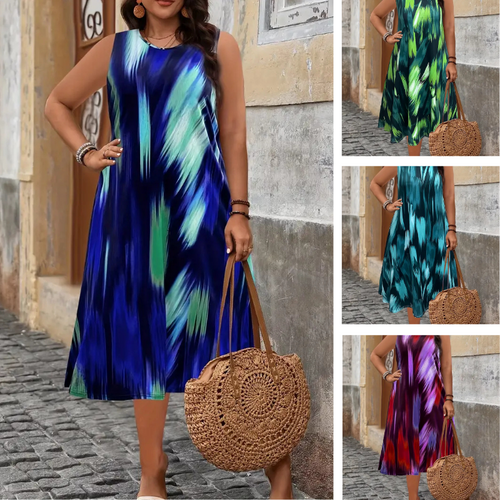 Cecilie™ - Sommarklänning i plusstorlek