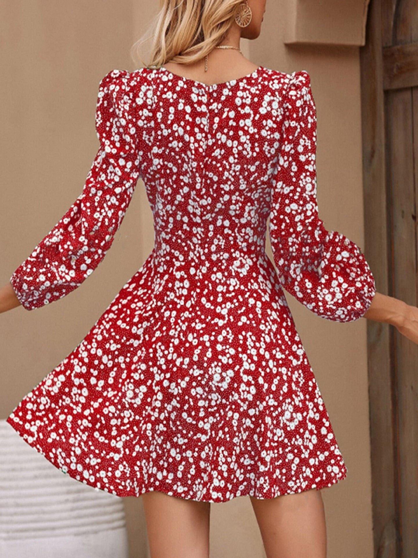 Fiona™ – Klänning med Spetsärmar för Dam