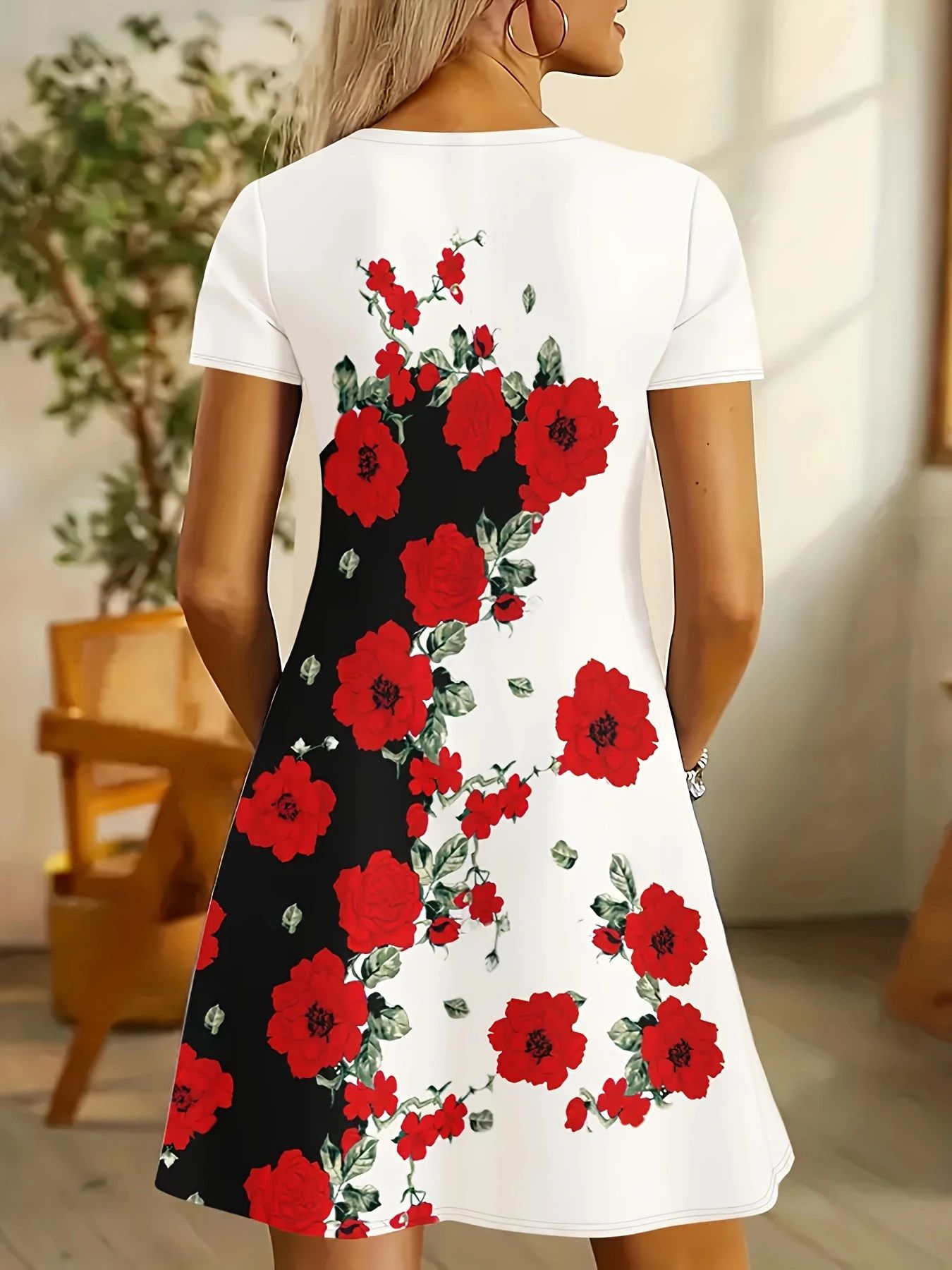 Ebba™ – Blommig Sommarklänning för Dam