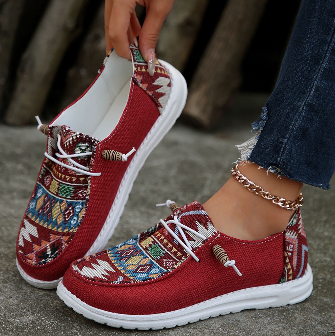 Jessica™ – Platta Rund Tå Skor för Dam