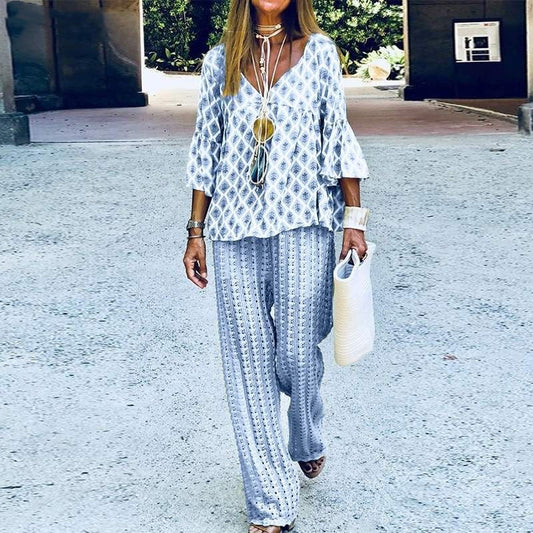 Mayka™ – Kvinnors Flödande Topp- och Byxset