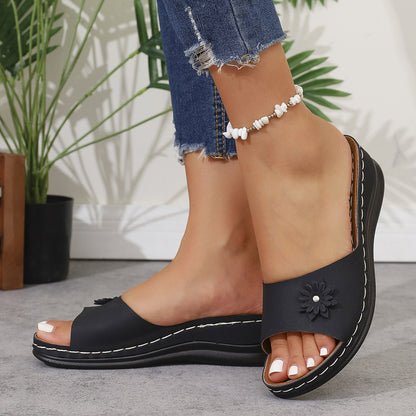 Hershey™ – Kilklackssandaler med Blommor för Dam