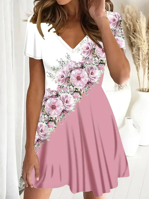 Ebba™ – Blommig Sommarklänning för Dam