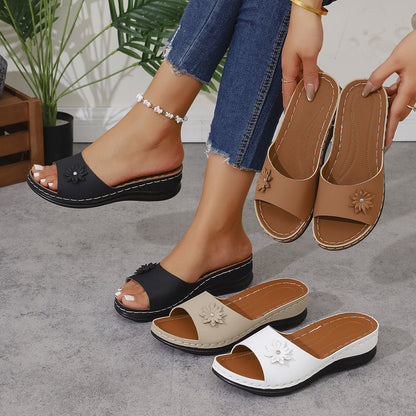 Hershey™ – Kilklackssandaler med Blommor för Dam