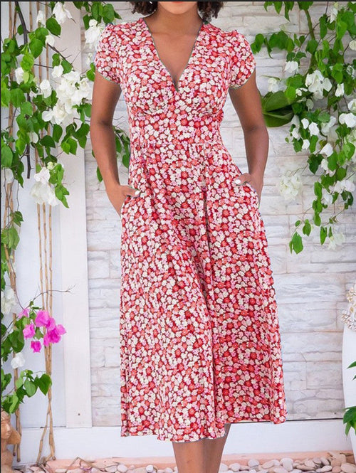 Liora™ - Avslappnad Linneklänning