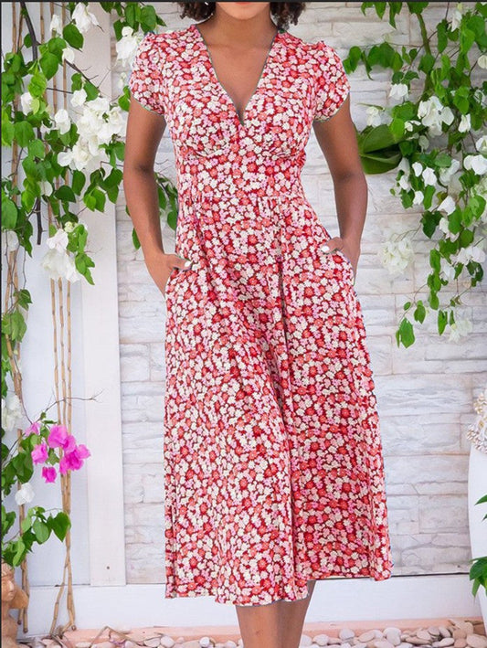 Liora™ - Avslappnad Linneklänning